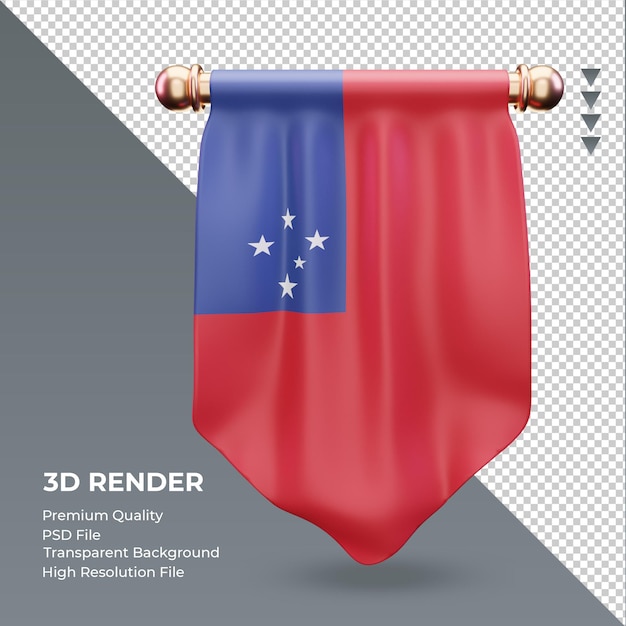 3d Pennant Samoa flag rendering front view