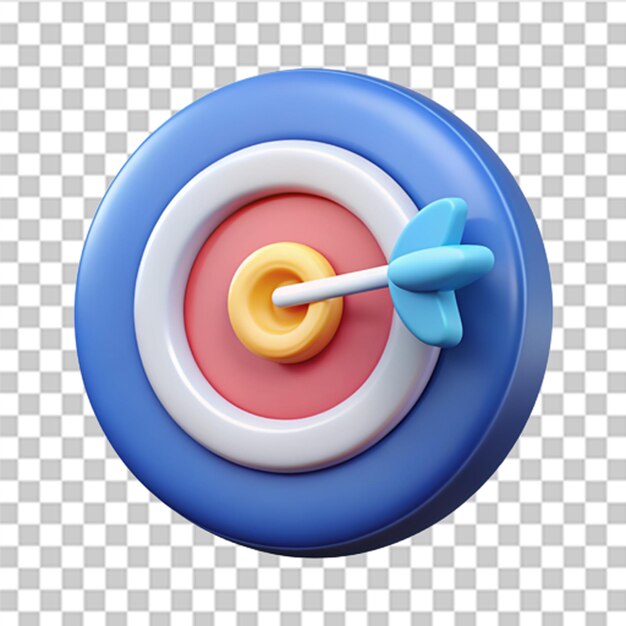 PSD 3d personal targeting icon personal targeting symbol for web design target customers audience reach sales generation goal sign trendy and modern vector in 3d style