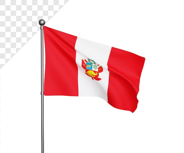 3d peru flag illustration