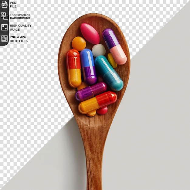 PSD 3d pills drug isolated on transparent background