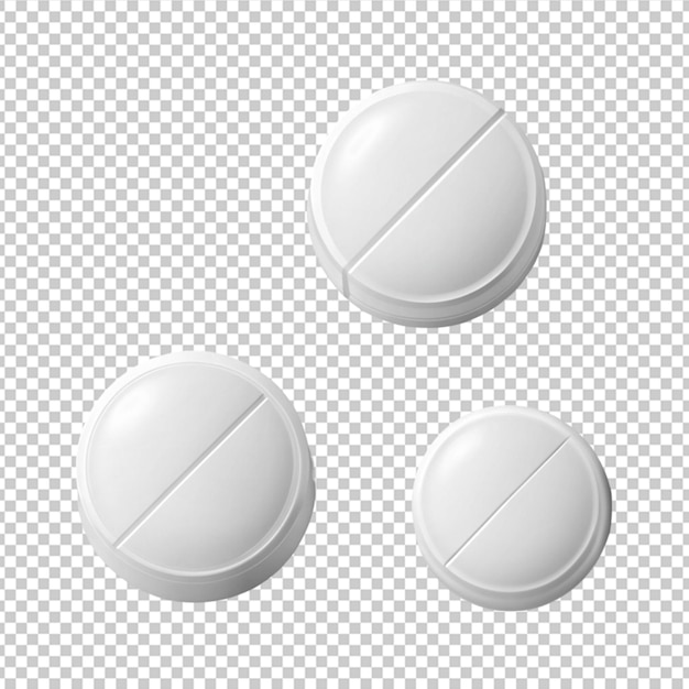 PSD 3d pills drug isolated on transparent background