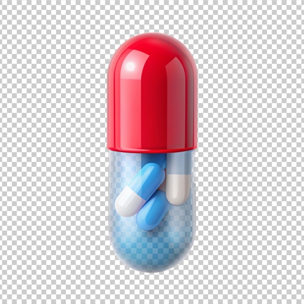 PSD 3d pills drug isolated on transparent background