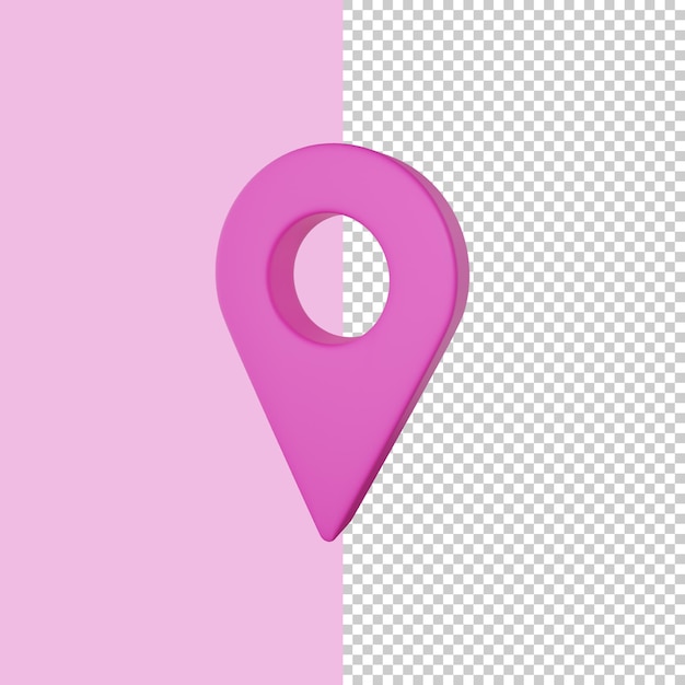 3d pin Location  icon  and Illustration