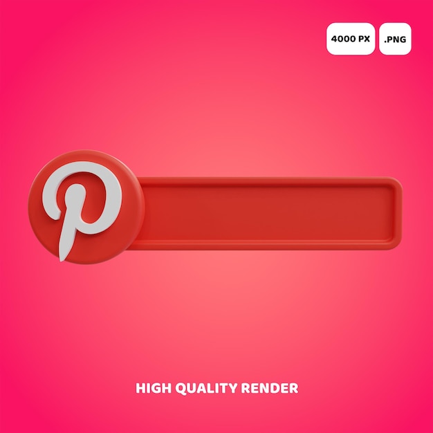 3D pinterest social media banners