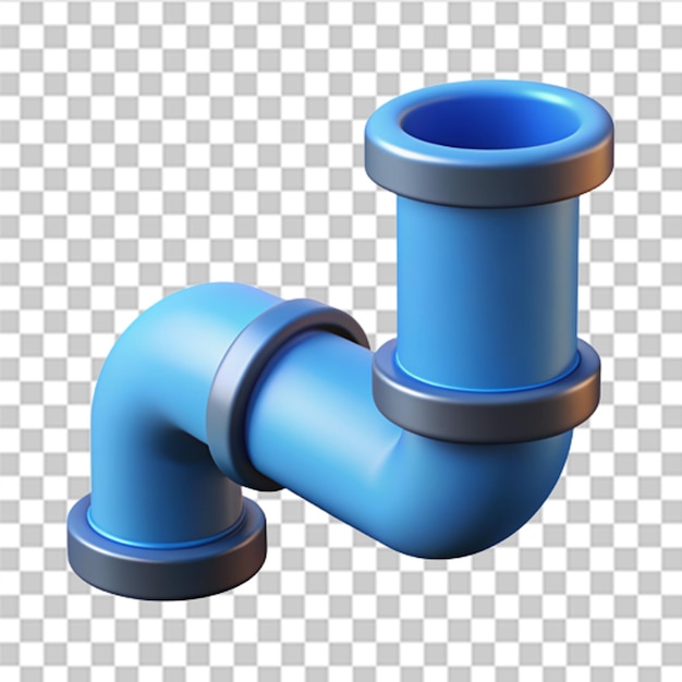 PSD 3d pipe icon isolated on white background plumbing can be used for many purposes trendy and modern vector in 3d style