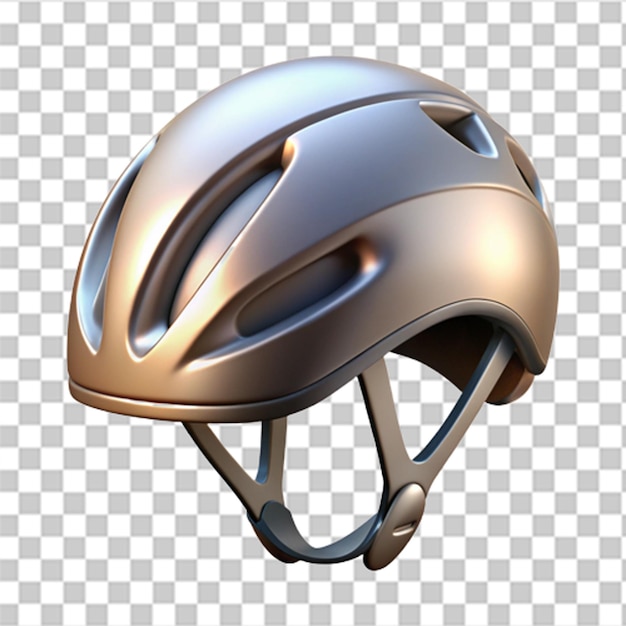 PSD 3d plastic design of a sleek modern bicycle helmet with shiny surfaces and intricate details