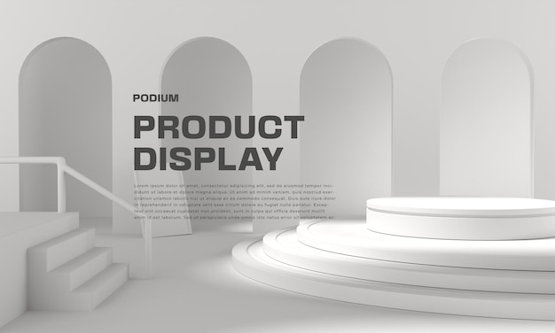 3d Podium or Backdrop for Product Display with High Quality Render