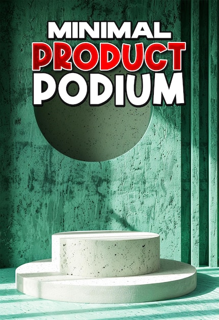 3d podium background for minimalist products display