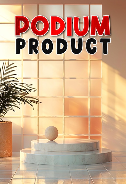 3d podium background for minimalist products display