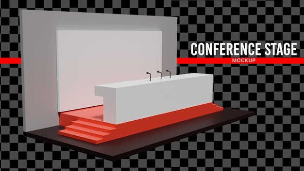 a 3D podium for press conference