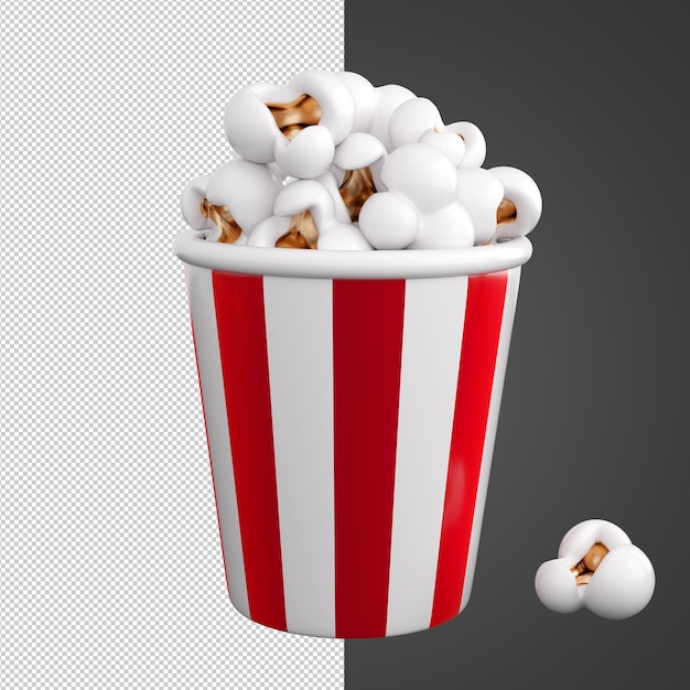 3d popcorn striped bucket