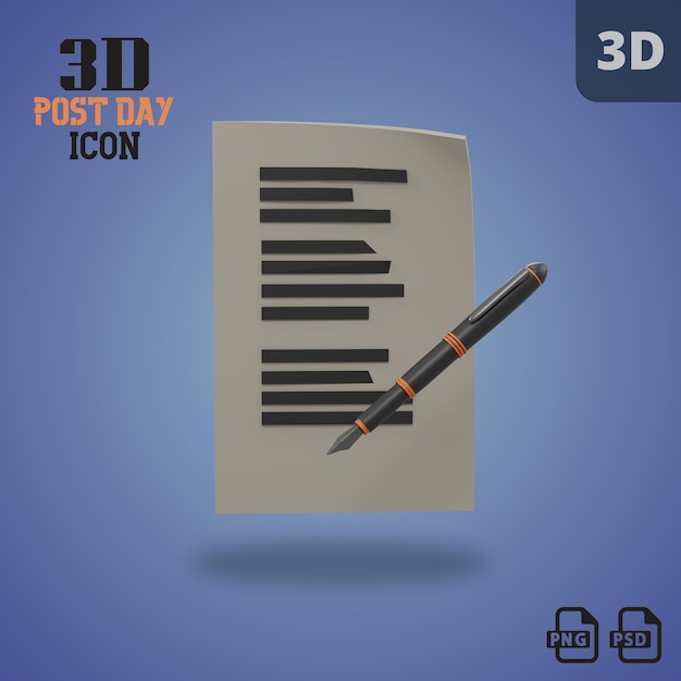 3D Post Day Icon