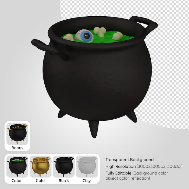 3d potion in the cauldron