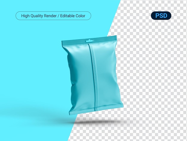 3D pouch snack object for mockup high-quality PSD