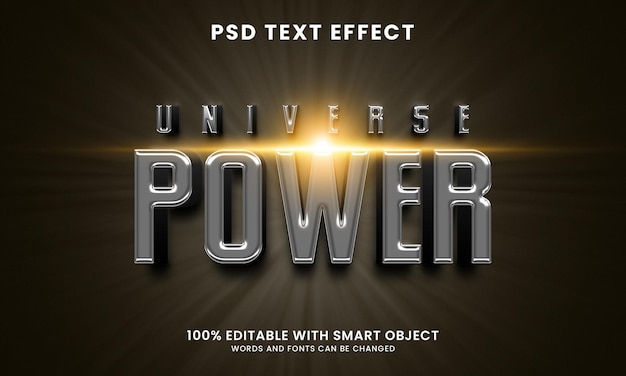 PSD 3d power movie style text effect template