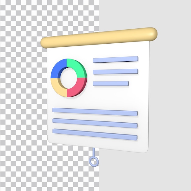 3d presentation business icon concept