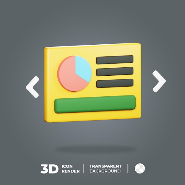 3d presentation slide icon