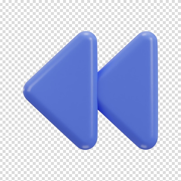 PSD 3d previous arrow icon vector illustration