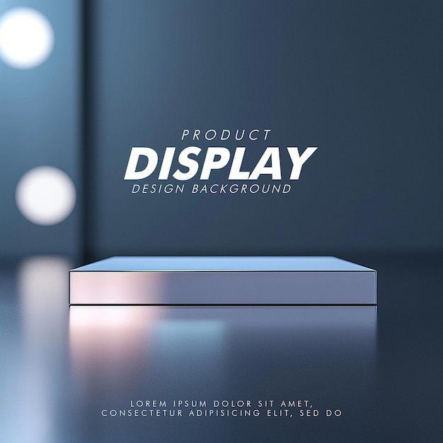 3D Product display podium studio lighting minimalist design closeup of a product display podium