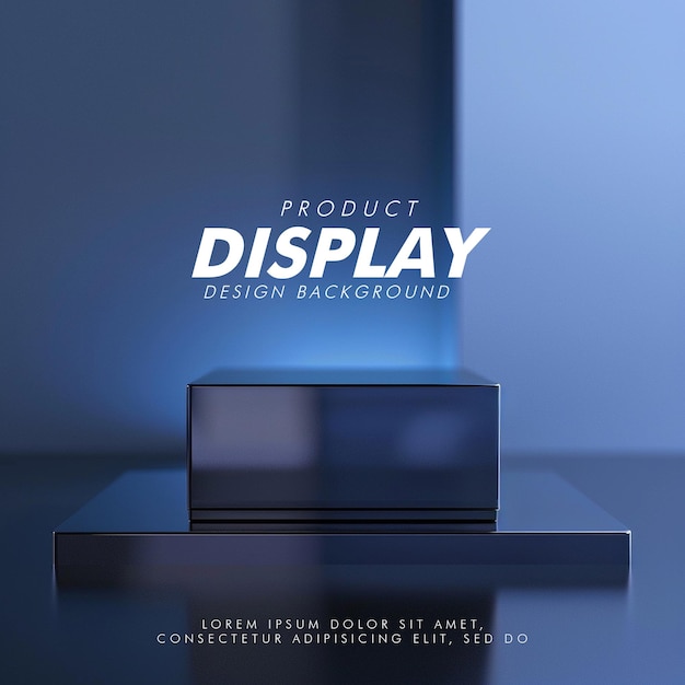 3D Product display podium studio lighting minimalist design closeup of a sleek product display podi