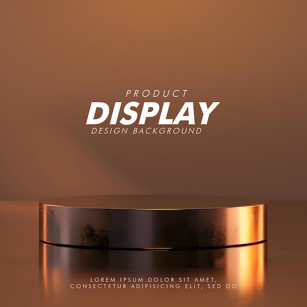 3D Product display podium studio lighting minimalist design closeup of a sleek product display podi