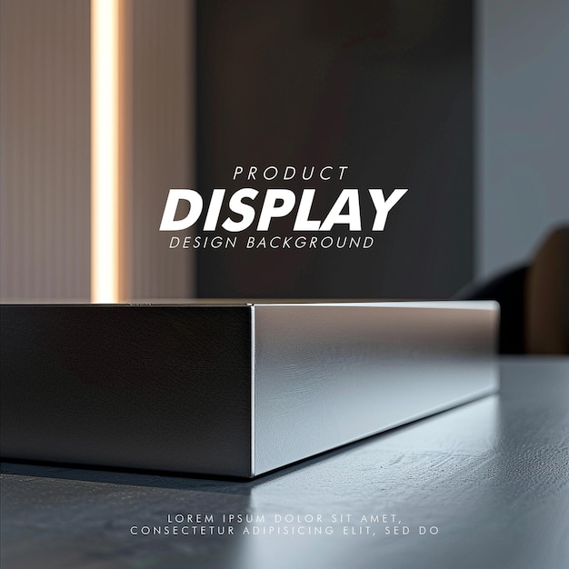 3D Product display podium studio lighting minimalist design closeup of a sleek product display podi