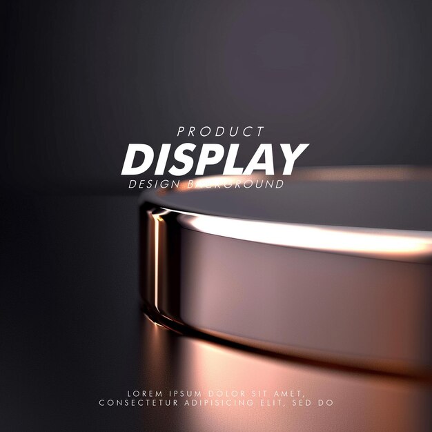 PSD 3d product display podium studio lighting minimalist design closeup of a sleek product display podi