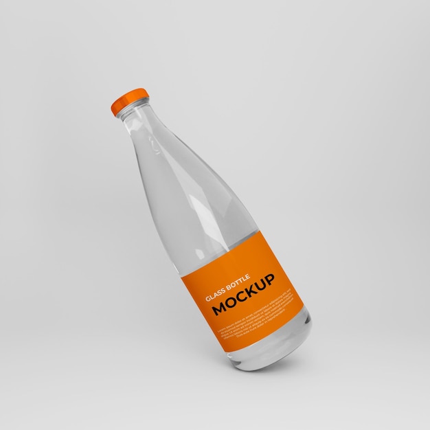 3d product glass bottle mockup design