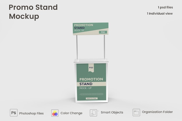 PSD 3d promo stand mockup premium psd