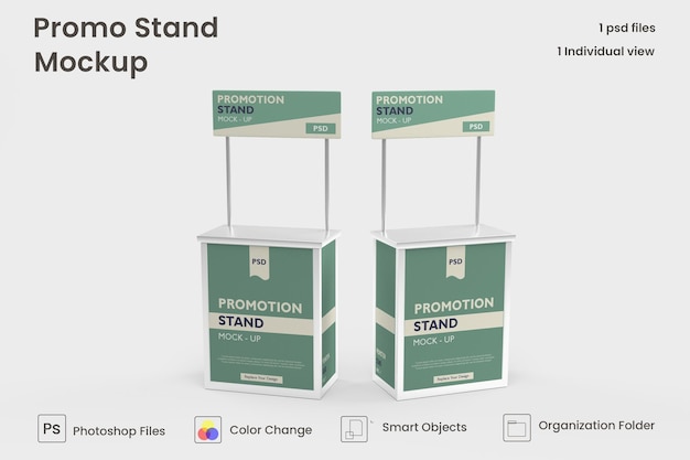 PSD 3d promo stand mockup premium psd