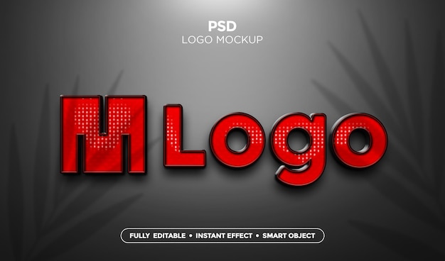 3d psd logo template