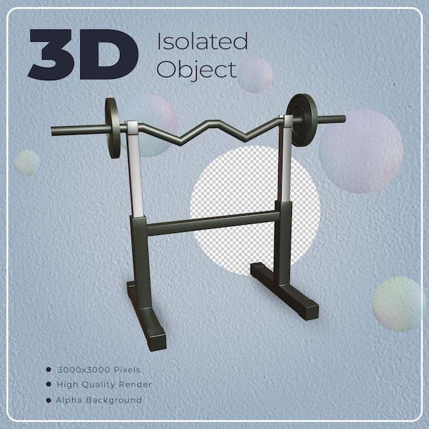 3d Pull Up Bar isolated object with high quality render