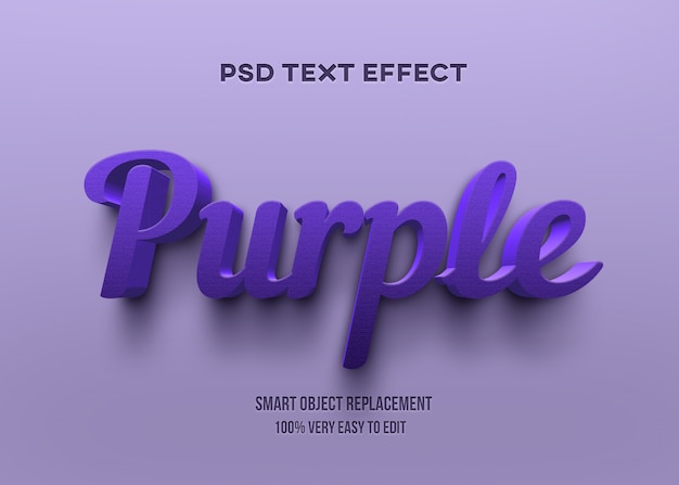 3d purple text effect