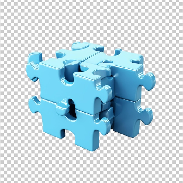 3D Puzzle Piece on white background