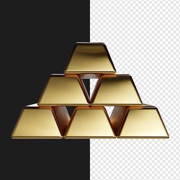 a 3d pyramid stack of fine golds