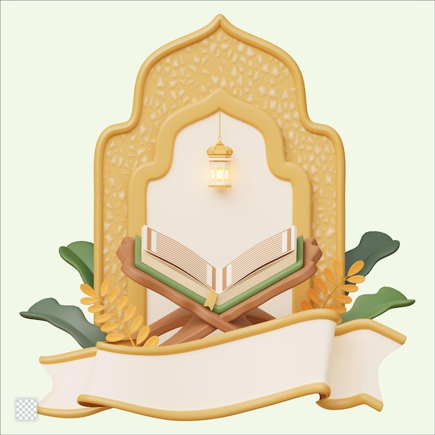 PSD 3d ramadan kareem illustration