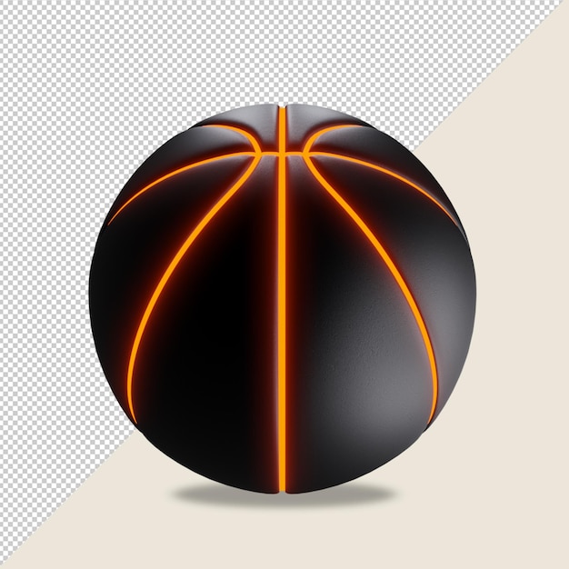 3d realistic black basketball Psd