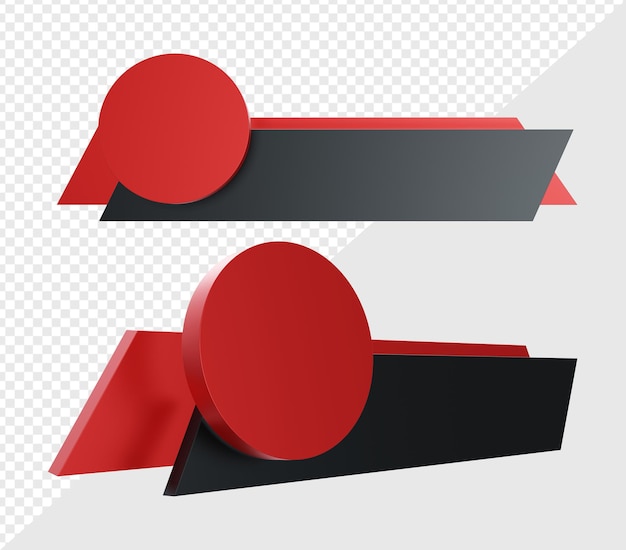 3d realistic blank banner isolated