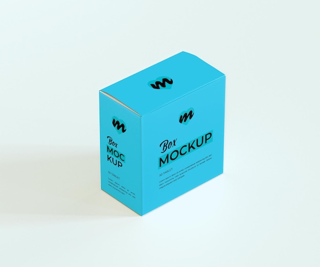 3d realistic box mockup