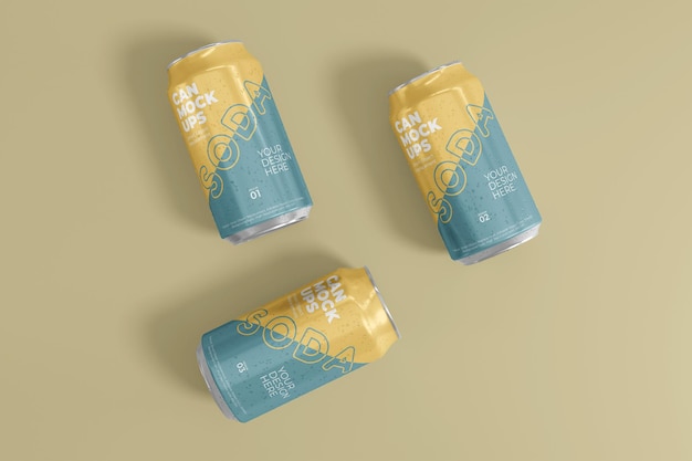 3D Realistic Can Mockup