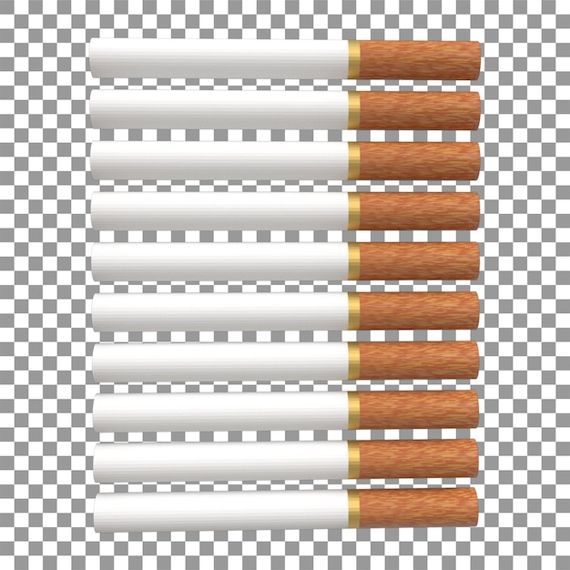 3D realistic Cigarette rendering smoking design element