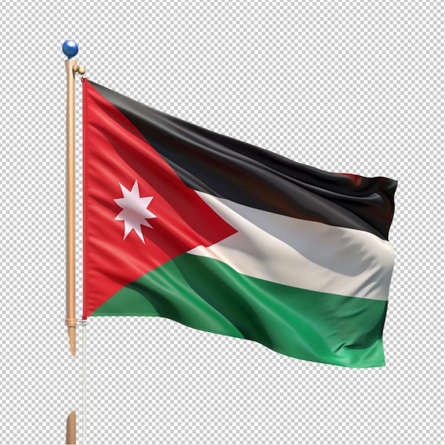 3d realistic flags of United Arab Emirates on steel poles isolated