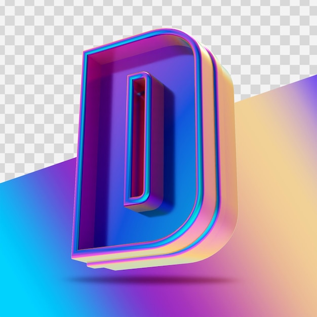 3d realistic letter