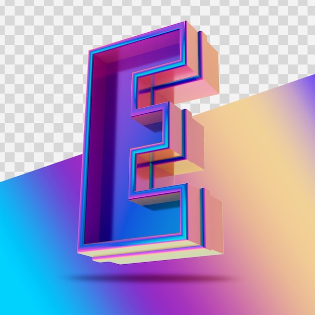 3d realistic letter