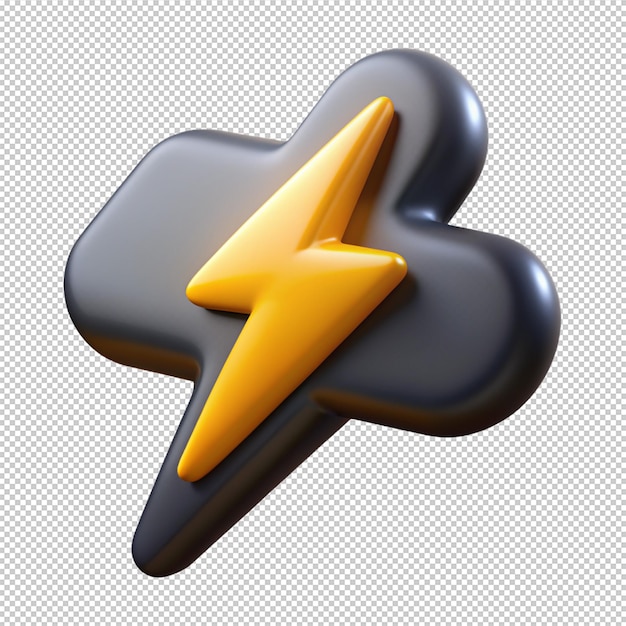 3d Realistic Lightning bolt Vector illustration