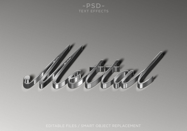 3D Realistic Mettalic Text Effects