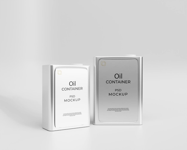 3d Realistic Oil Container Mockup