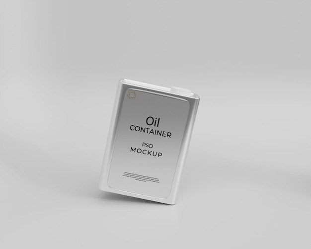 3d Realistic Oil Container Mockup