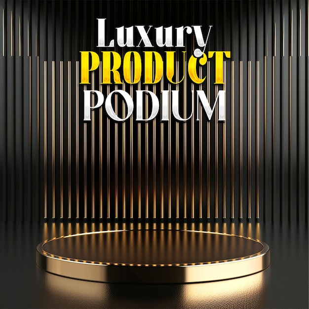 3d realistic podium background for product display