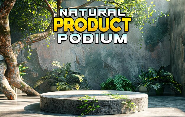 PSD 3d realistic podium background for product display